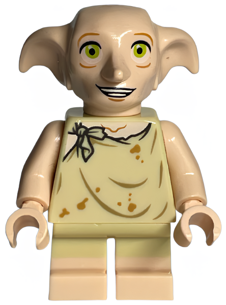 Минифигурка Lego Harry Potter Dobby (Elf) - Light Nougat, Open Mouth Smile hp224 N